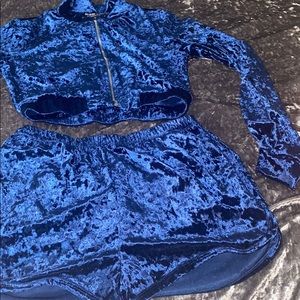 2 piece short set with crop jacket